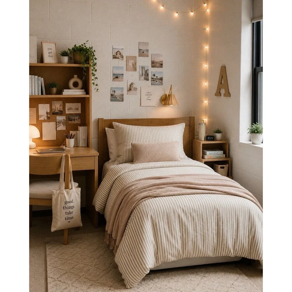 NWOT QUINCE European 100% Linen Duvet Set Willowleaf White Stripe TWIN $164